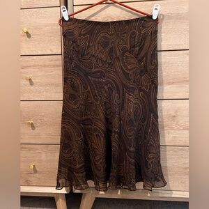 Vintage Ralph Lauren Silk Paisley Skirt